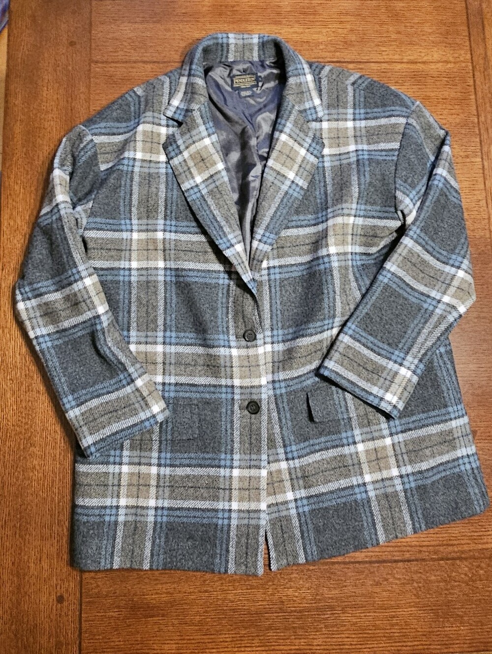 Pendleton Wool Plaid Blazer Large